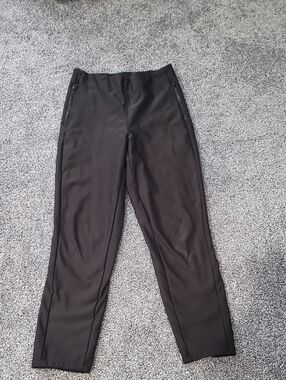 Men's Black Stretch Straight-Leg Pants